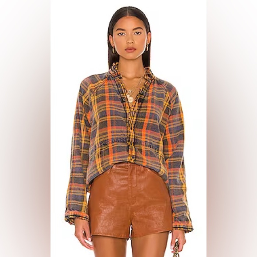 Free People Summer Daydream Plaid Button Down - Picture 3 of 6